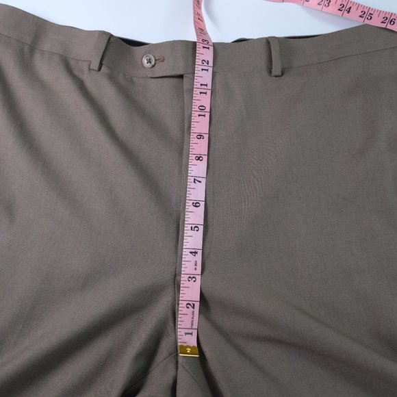 PRONTO UOMO Men's 42 X 32 Straight Fit Flat Front Dress Pants - Picture 9 of 11